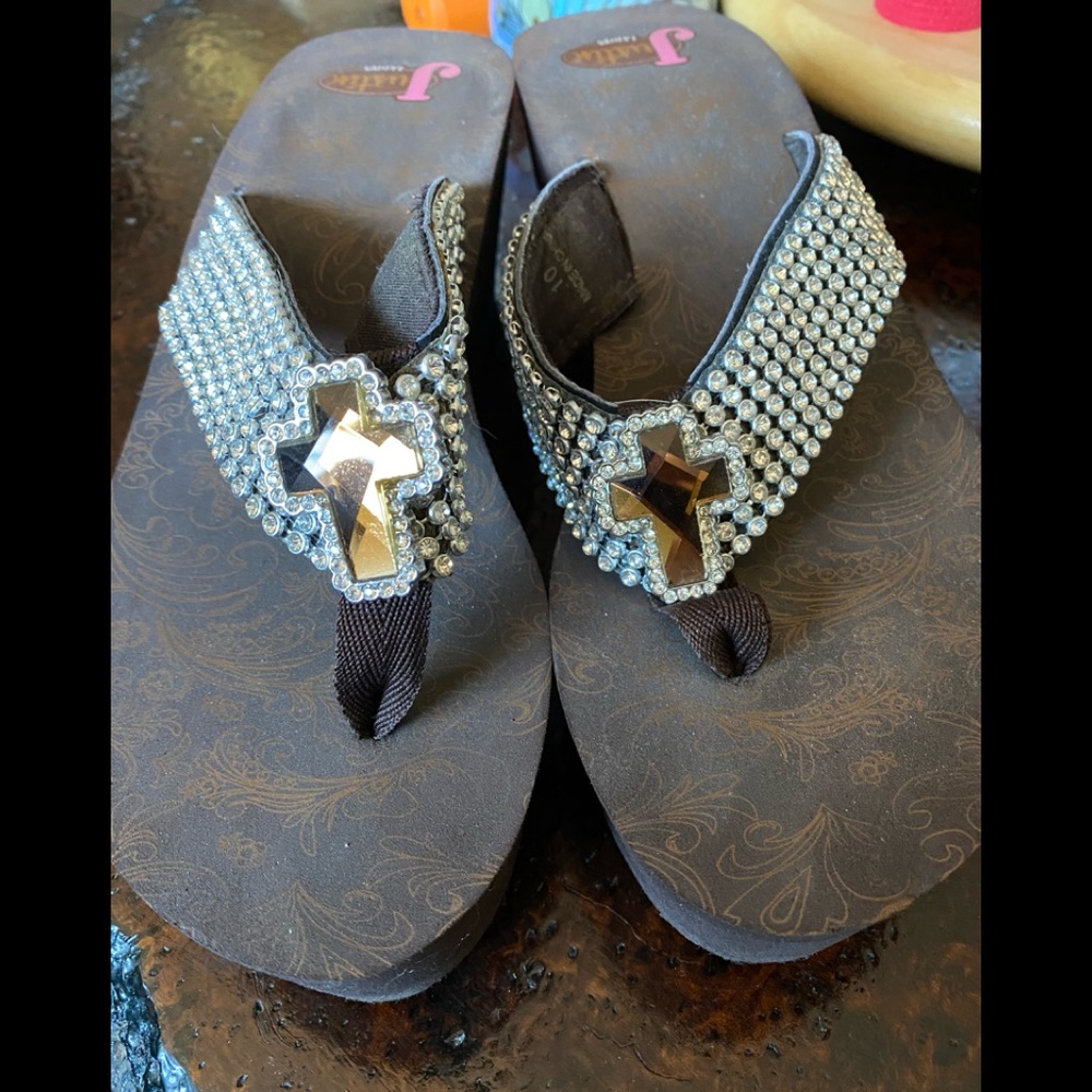 Justin sandals/ flip flops New